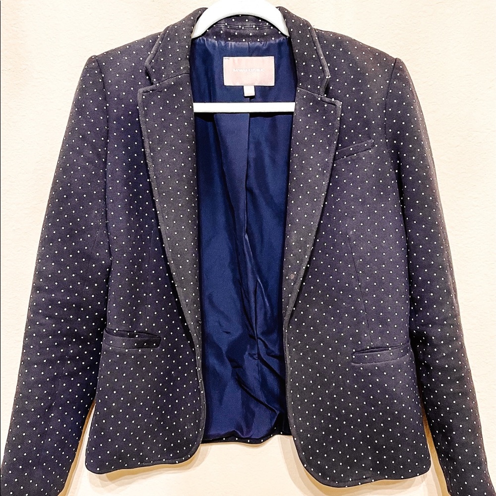 Banana republic polka dot blazer size 4